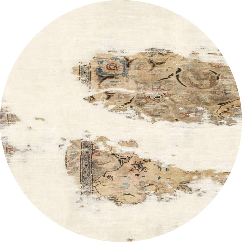 Abstract Indoor Rug, Round 5'