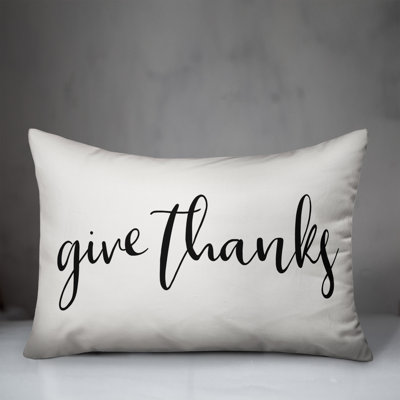  Give Thanks Lumbar Pillow Cover