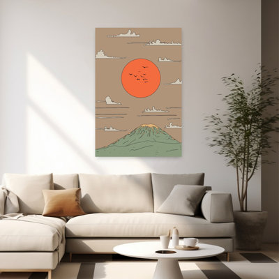 Contemporary Art Dreamy Ethereal Peaceful Bird Forest Landscape Wall Art
