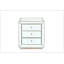 Armoire à miroir à trois tiroirs argentée l 22 po x P 16 po x 26,8 po