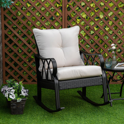 Chaise berçante en aluminium pour l'extérieur