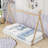 Julieta Twin Size Wood Platform Bed with Triangle Structure-307658500
