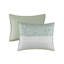 Ensemble de literie 4 pièces pour lit double/queen avec courtepointe en seersucker, style, lavable à la machine, comprend un coussin décoratif. Couette pour lit double/queen, motif botanique, rembourrage, style décoratif