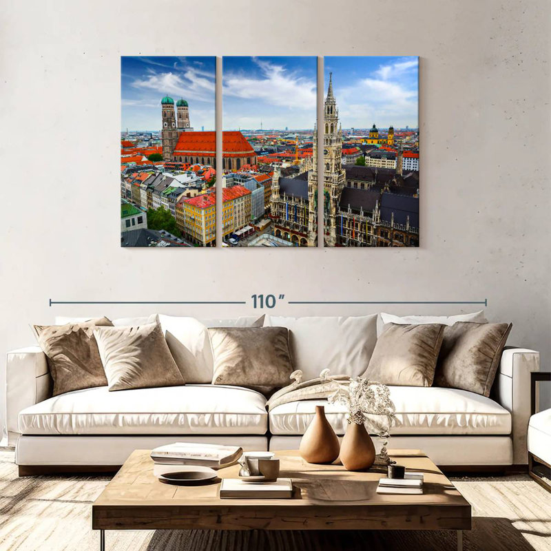 Paysage urbain du camion R munich, H 48 po x l 74 po