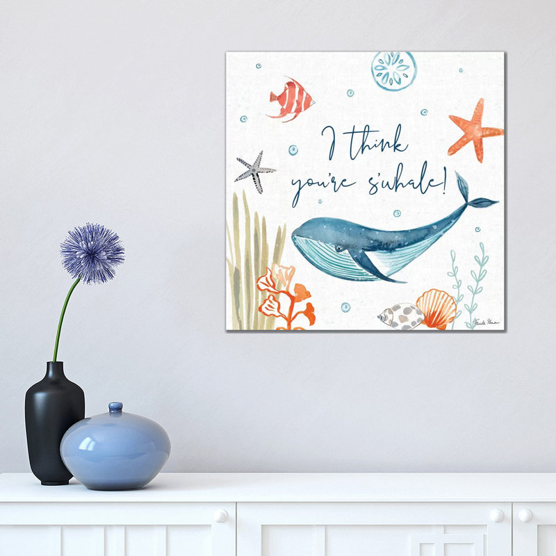 Whale Tale V by Farida Zaman - Wrapped Canvas Gallery-Wrapped Canvas Giclée, 45.72 cm H x 45.72 cm W x 1.91 cm D