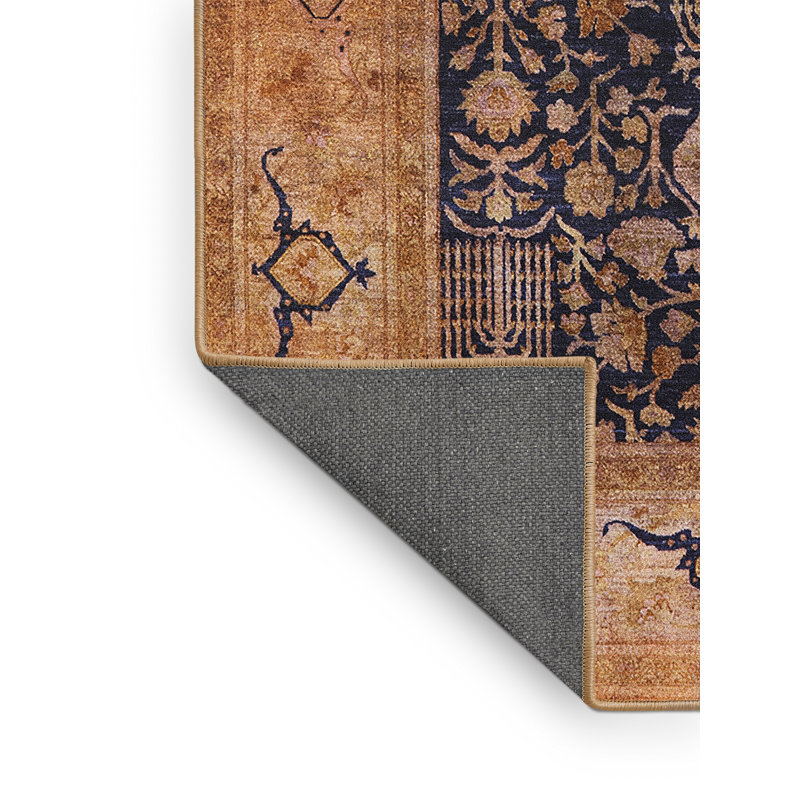 Tapis oriental brun / noir, Rectangle 4 pi x 6 pi