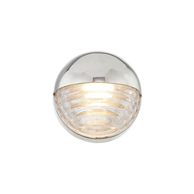 Palais Single Light Glass Aluminum Dimmable LED Flush Mounted Sconce