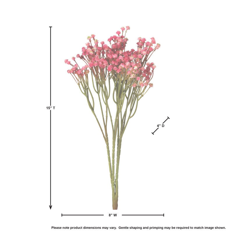 Buisson en plastique 15 po Gypsophila, Rose