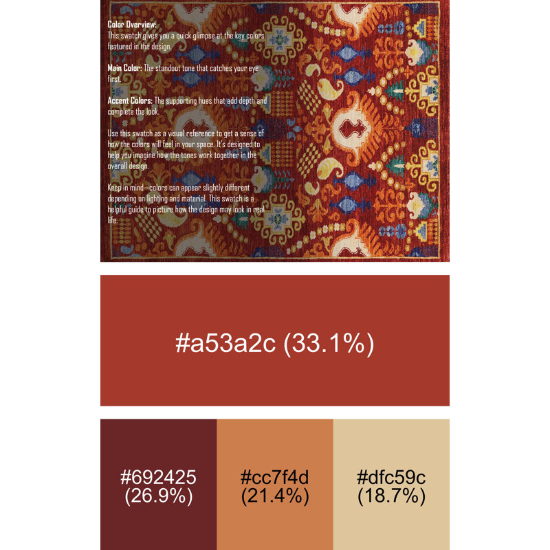 Tapis oriental orange, Rectangle 8 pi x 12 pi