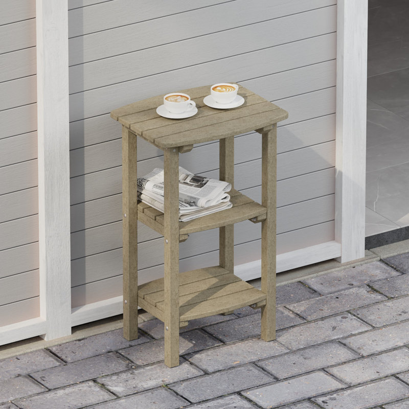 Table d'appoint Classic à 3 tablettes, Bois patiné