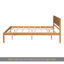 Base de lit plateforme avec tête de lit, support à lattes de bois, aucun sommier requis, grand lit, Oka-982498672-982498675