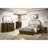 Leonide Brown Cherry / Cream Panel Bed