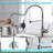 Single Handle Pull-Down Spring Neck Sprayer Kitchen Faucet with Deck Plate-94553830