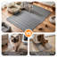 Tapis de litière extra large 90 x 68 cm, en silicone imperméable, pour plusieurs chats, gris-134581766