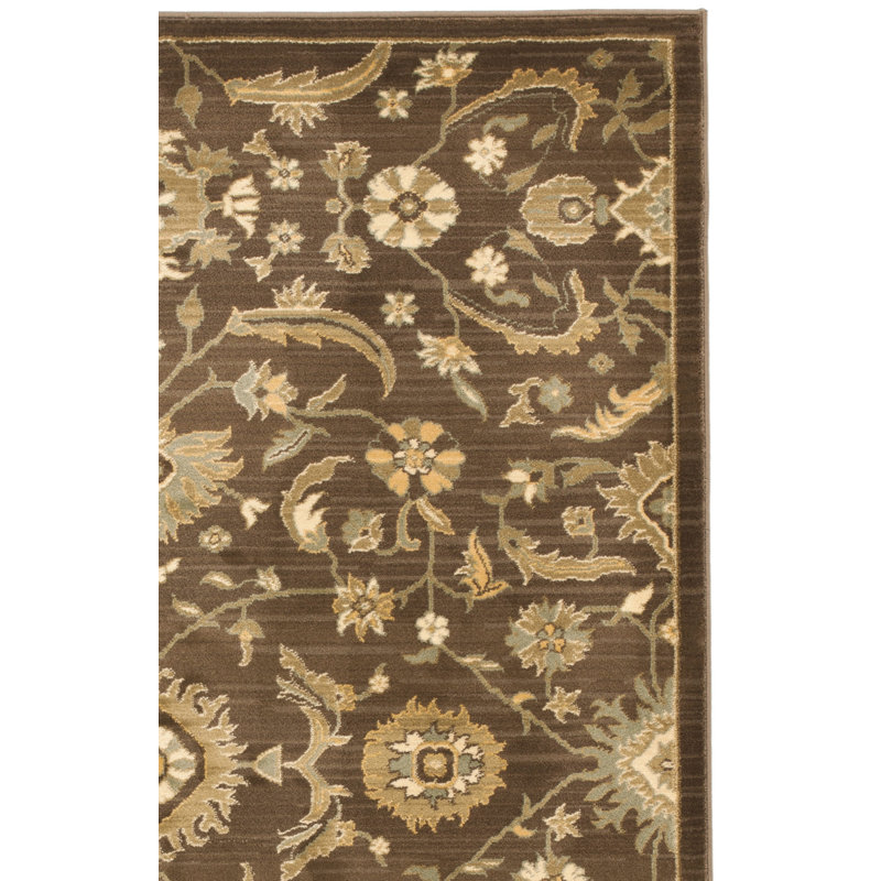 Tapis brun / vert Christensen, Rectangle 4 pi x 5 pi 7 po