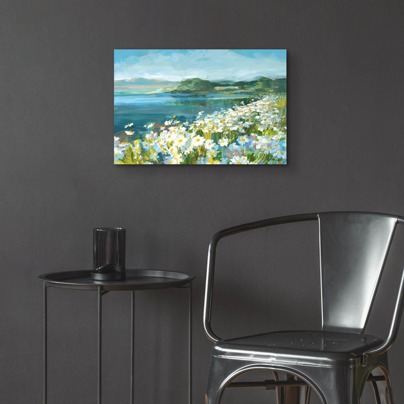 «Wild Daisy Bay» par Danhui Nai, art mural en verre acrylique, H 16 po x l 24 po