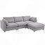 Canapé modulaire convertible Upholstery, canapé en L avec méridienne réversible