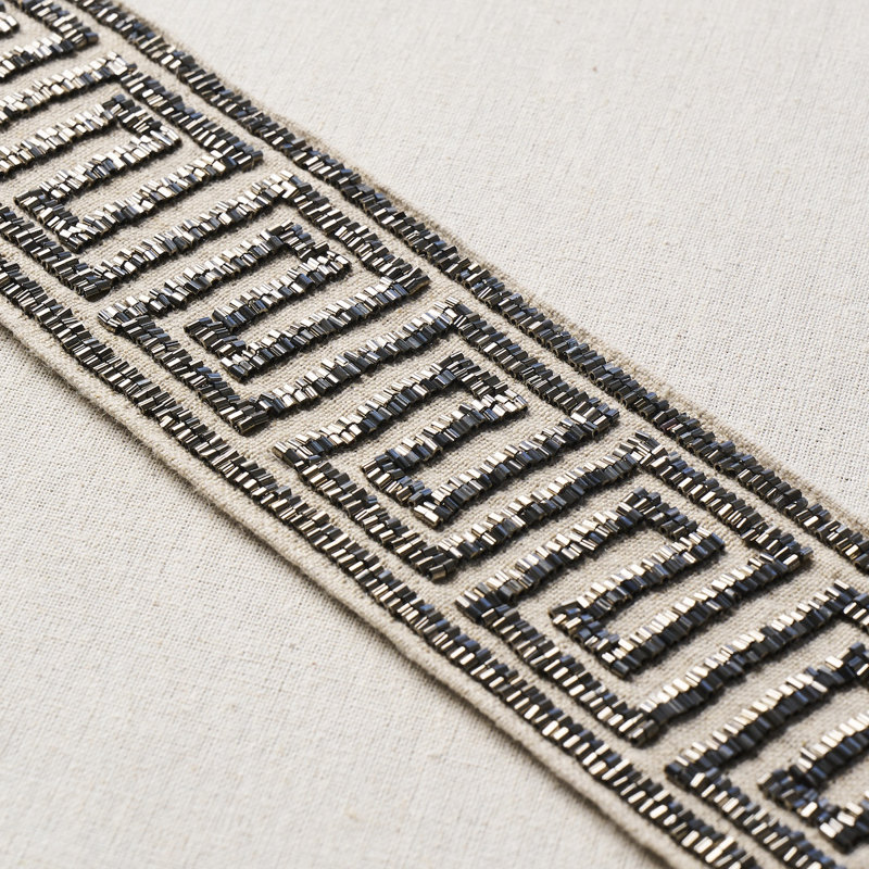 Delphi Beaded Tape, Mercury on Natural