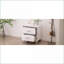 Table de chevet blanche à 2 tiroirs pour le rangement de la chambre à coucher