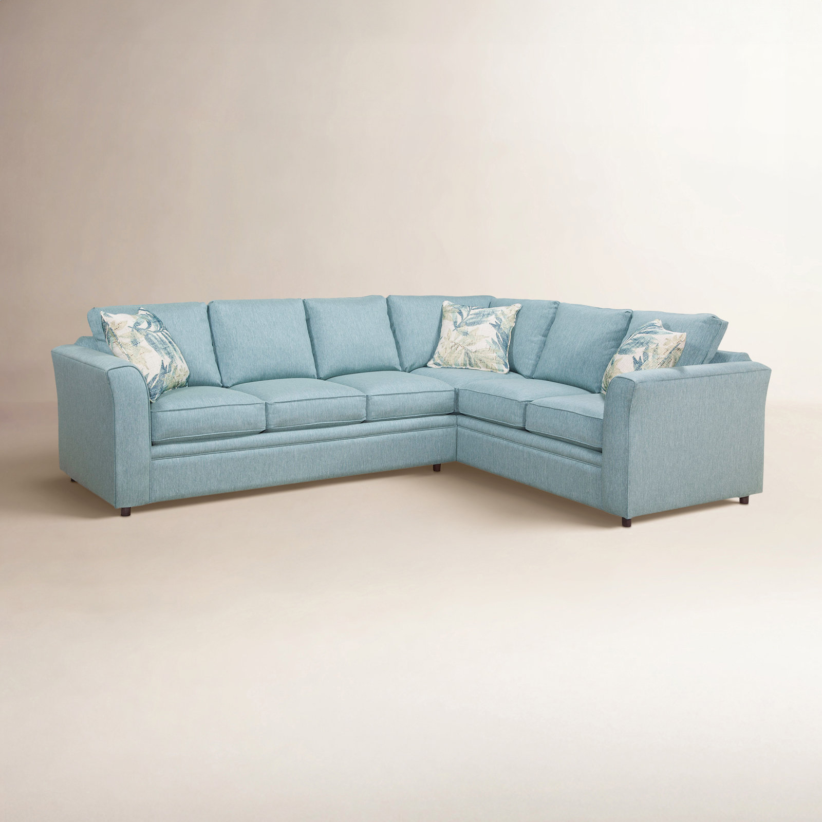 Northfield Two-Piece L Sectional With Queen Sleeper, Right Hand Facing, Snow Crypton Performance; 0884-91