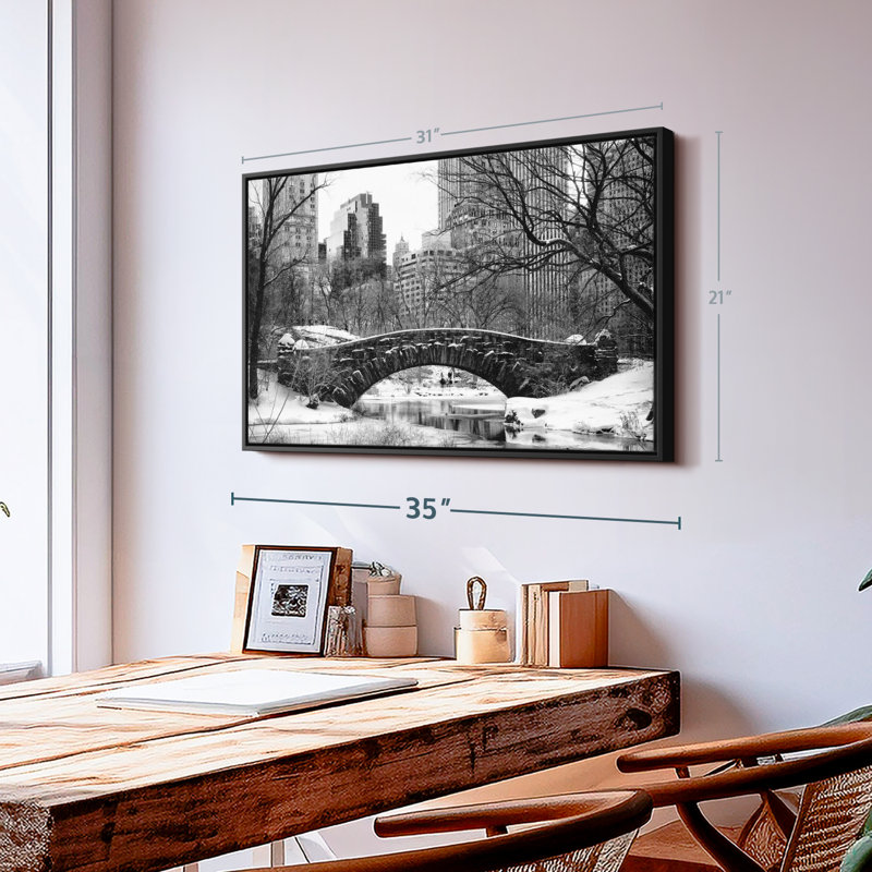 «Central Park BW Wall Art», H 21 po x l 31 po