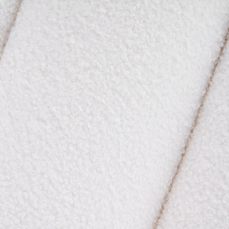 Chaise d'appoint rembourrée Fluffy, Coussin blanc / cadre noir