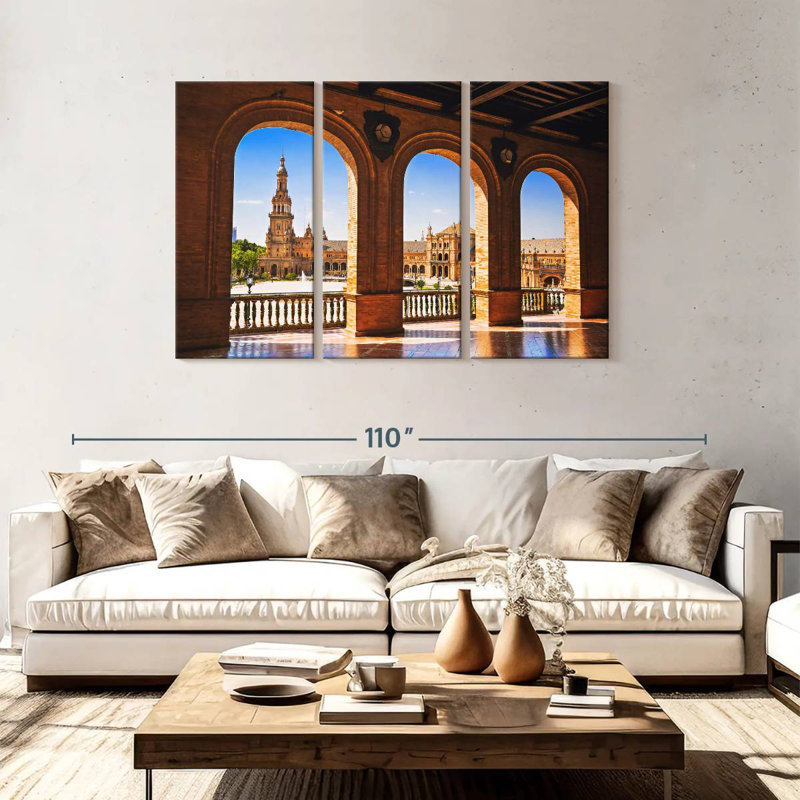 Plaza De Espana à Séville, H 48 po x l 74 po