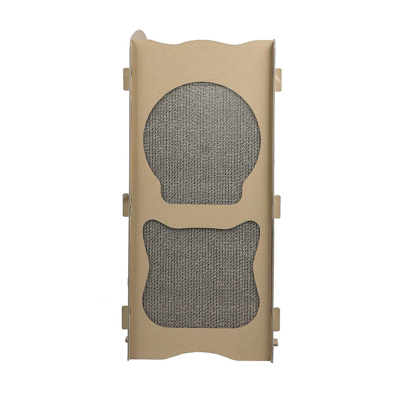 Eco-Friendly Brown Cardboard Multi-Level Cat House