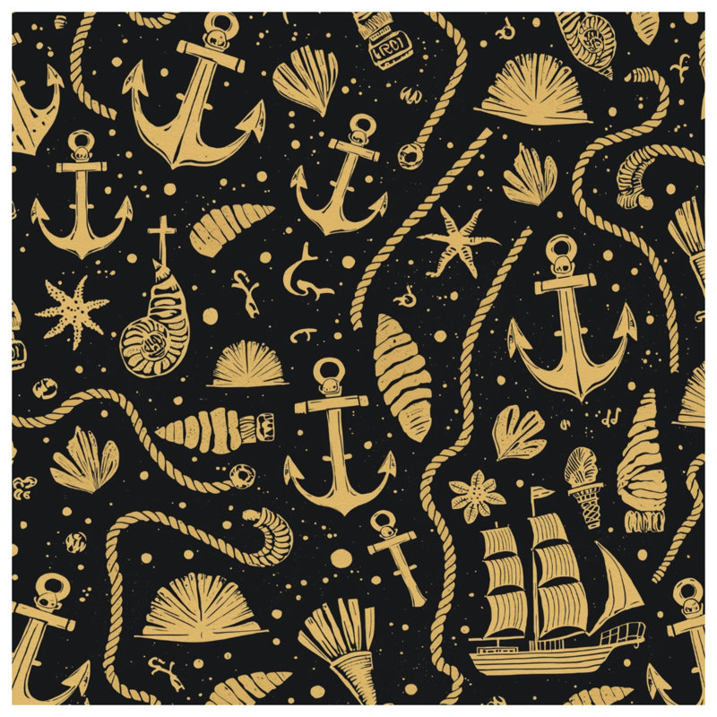 Couvre-lit matelassé Nautical Sea, Lit simple