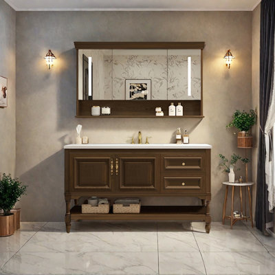 Armoire de salle de bain style campagnard américain