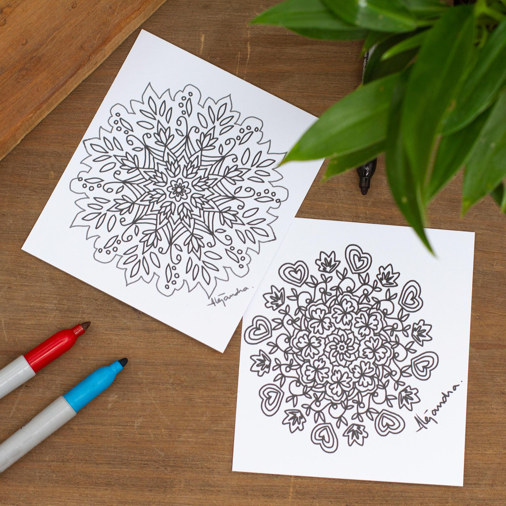 The Holiday Aisle® Handmade Loving Spirituality Coloring Postcards ...
