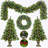 4-Piece Christmas Tree Set with LED Lights
