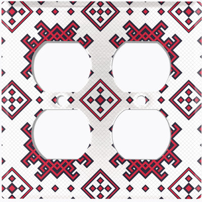 Patterned 2 - Gang Standard Wall Plate