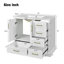 Meuble-lavabo traditionnel de 36 pouces avec lavabo en céramique, portes à fermeture douce et grand rangement pour des salles de bain élégantes et fonctionnelles-116332374