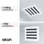 Grille de registre décorative pour mur et plafond en métal blanc mat-108369914