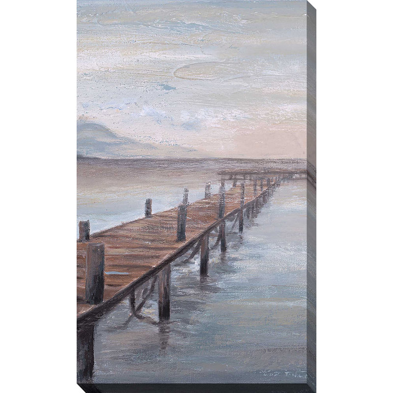 Calm Placid Lake - Peinture, L 36 po x H 60 po, Toile tendue