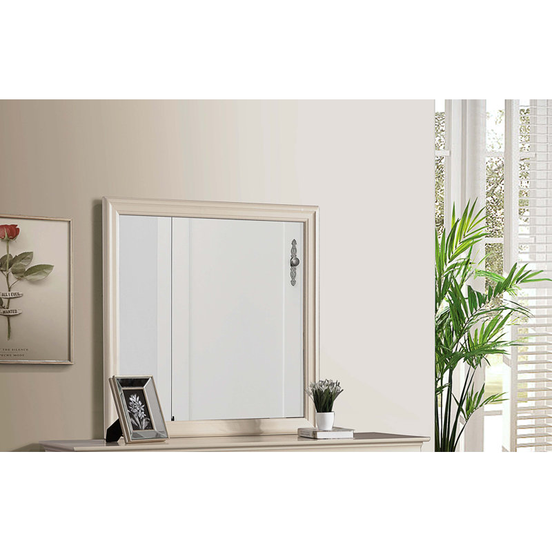 Wall Mirror, Beige