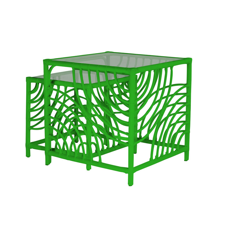 Tables gigognes 2 pièces  Swirl, Vert vif