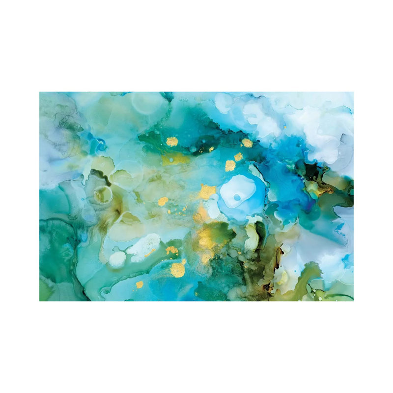 Aqua Brume II par Victoria Borges - reproduction d'art, H 8 po x l 12 po x P 0,75 po, Toile tendue, Aucun mat