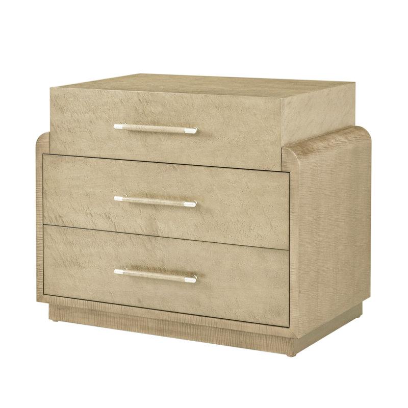 Origins Three-Drawer Nightstand, Brown