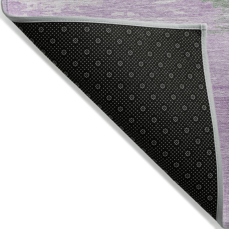Machine Washable Multicolor Synthetic Rectangular Rug