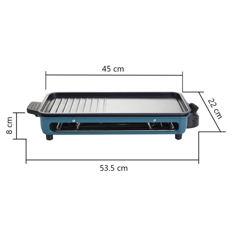 Intexca 21'' W x 8.7'' D Portable Single Burner Countertop Electric Grill