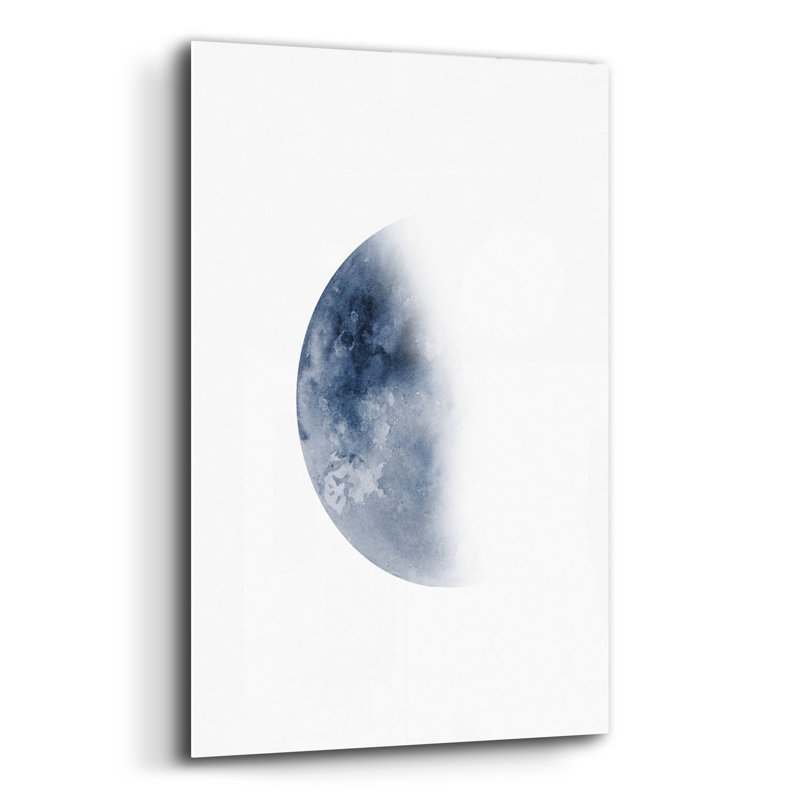 «Moon Waning No. 2» par Brandon Wong, art mural en verre acrylique, H 24 po x l 16 po