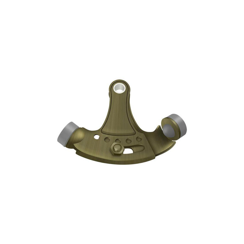 Butoir à charnière Deltana HPA69U5, monté sur charnière, réglable en laiton antique, Laiton antique