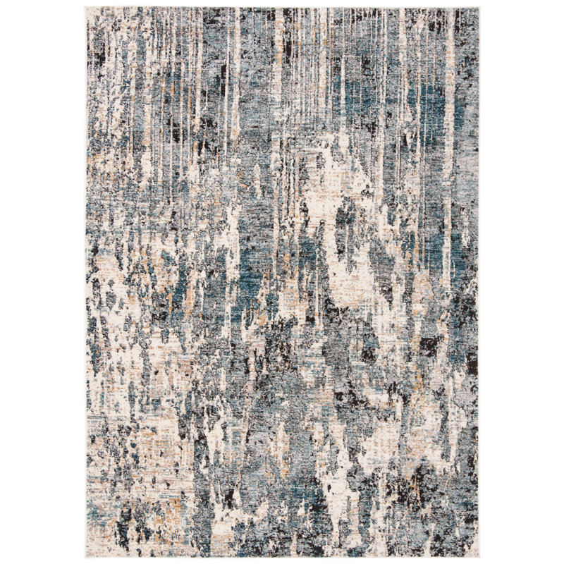 Oritz 100 Performance Abstract Rug, Rectangle 4' x 6'