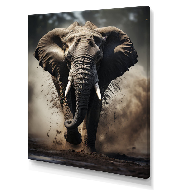 Éléphant Banwari Glimmers of Grace - imprimé, H 20 po x l 12 po x P 1 po, Toile tendue