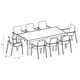 Placido Ridge 13 Piece Extendable Dining Set - With ConTop