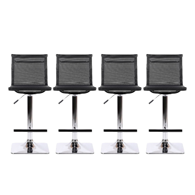 Tabouret pivotant à hauteur réglable Carlos, Noir