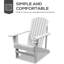 Chaise Adirondack en bois Outsunny