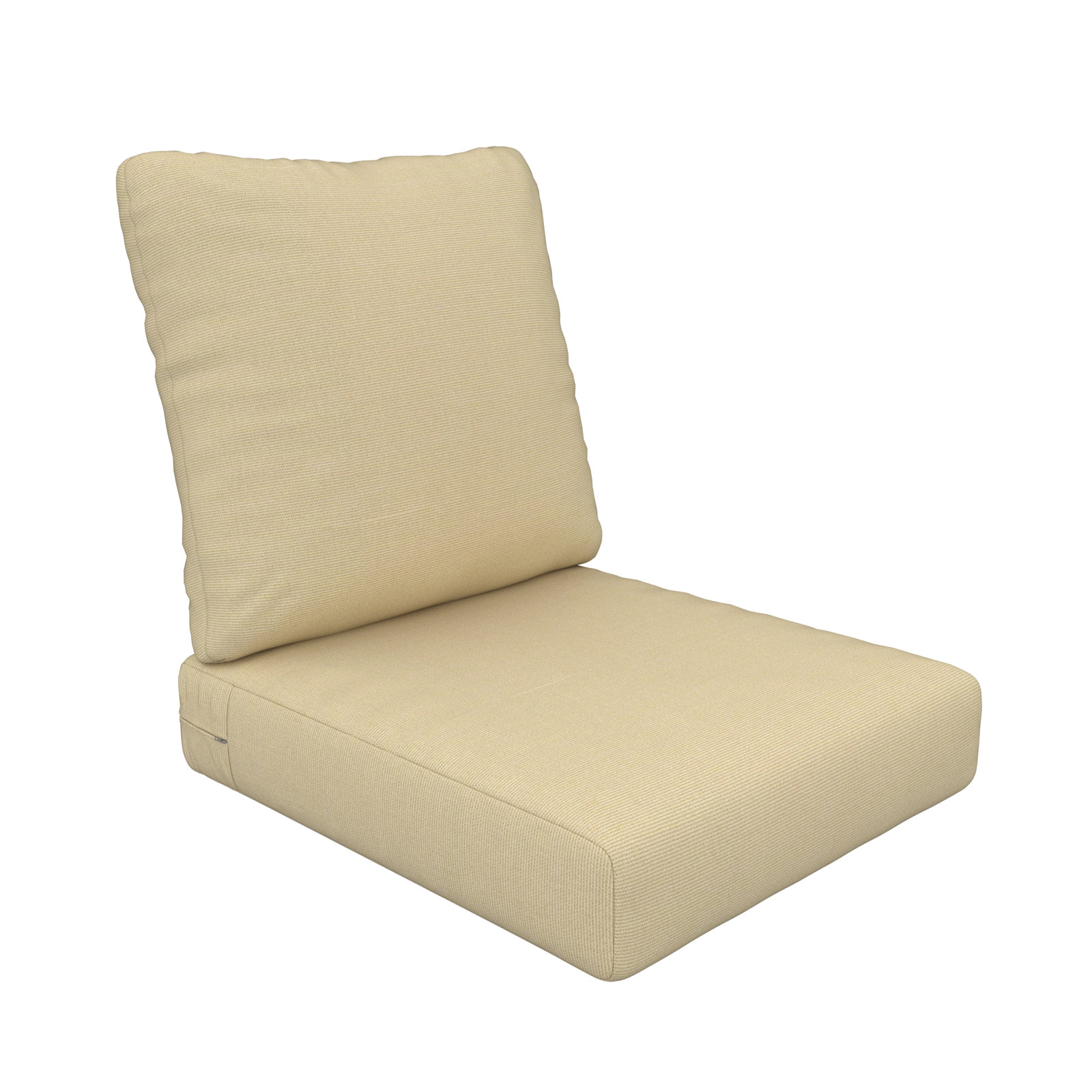 Amala 22" Sunbrella® Seat and Back Cushion, Antique Beige Sunbrella® Canvas